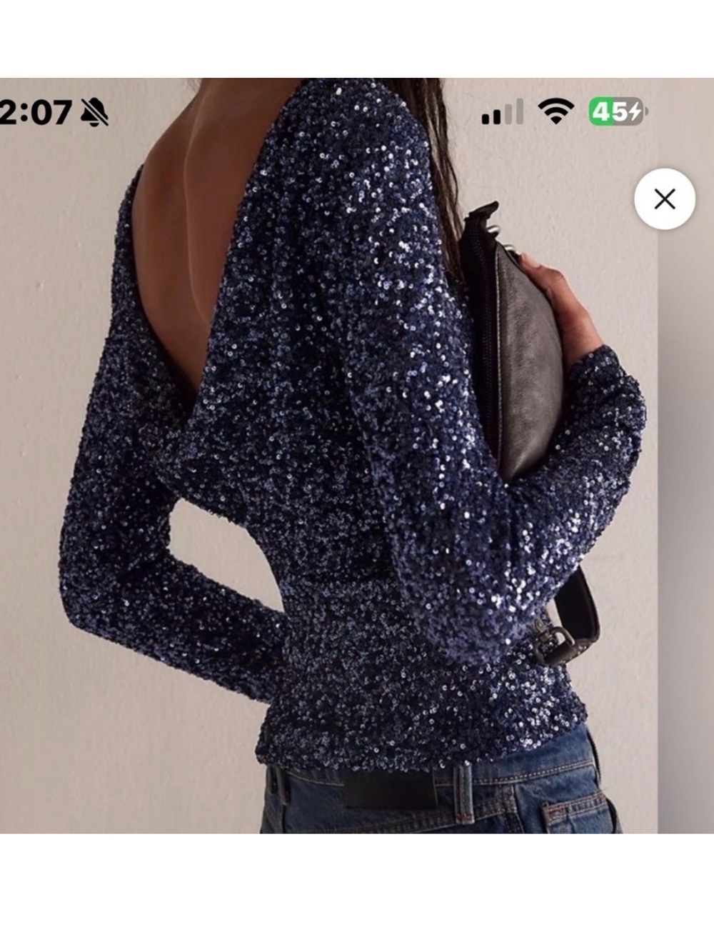 Free People Leading the Way Long Sleeve - Vintage indigo